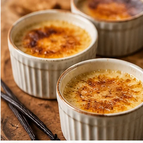 Baked Vanilla-Maple Custard Pots