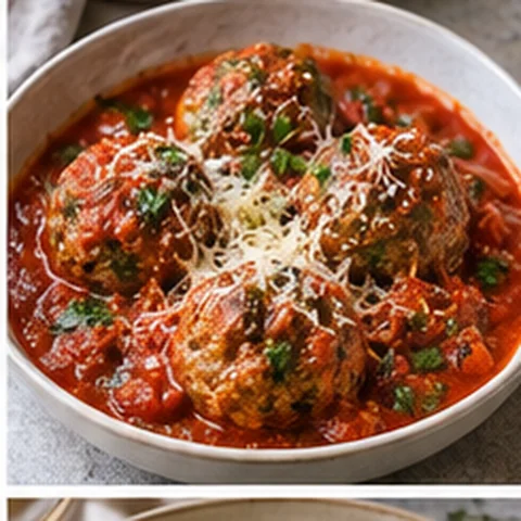 Beef Meatballs in Tomato & Parmesan Sauce