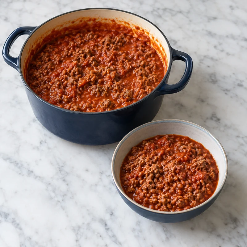 Beef Mince with Tomato Sauce