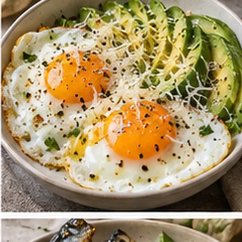 Fried Eggs + Avocado + Parmesan
