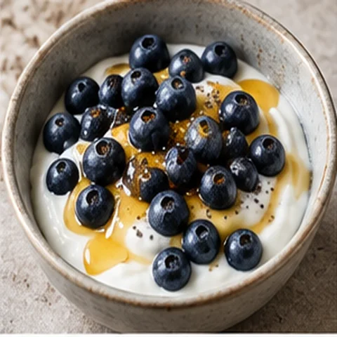 Greek Yogurt + Blueberries + Honey