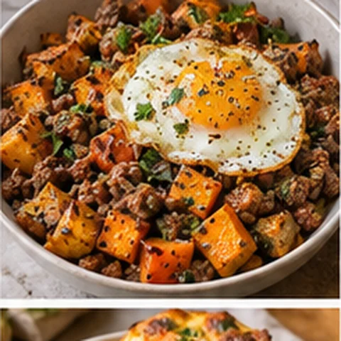 Mince & Egg Breakfast Hash