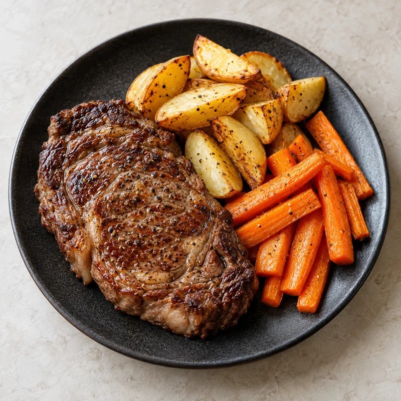 Ribeye Steak, Potatoes & Carrots
