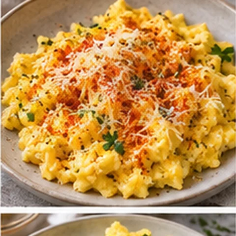 Scrambled Eggs + Parmesan + Paprika