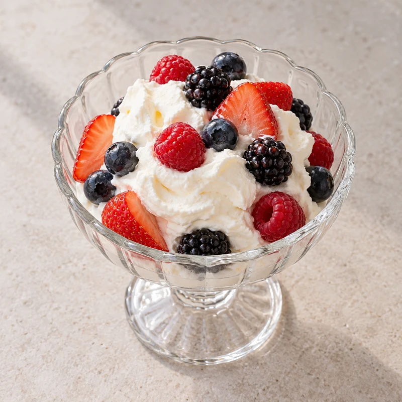 Whipped Cream & Fruit Bowl